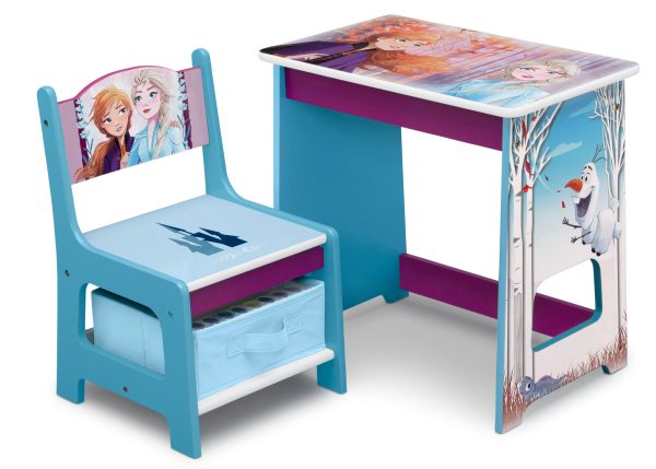 Frozen II Kids Wood Desk and Chair Set Discount