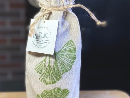 Hand-Printed Ginkgo Wine Bottle Gift Bag Fashion