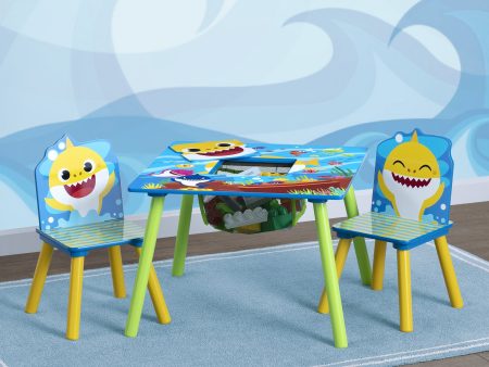 Baby Shark Kids Table and Chair Set With Storage Cheap