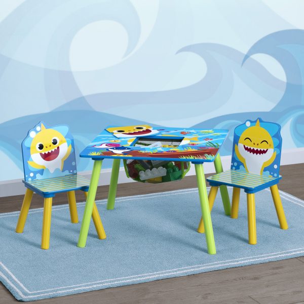 Baby Shark Kids Table and Chair Set With Storage Cheap