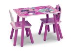 Minnie Mouse 4-Piece Playroom Solution – Set Includes Table and 2 Chairs and 6-Bin Toy Organizer Supply