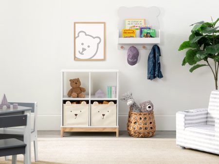 Brannan Bear Bookcase with Bins Online Hot Sale