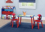 Spidey and His Amazing Friends 4-Piece Toddler Playroom Set – Includes Play Table and 6 Bin Toy Organizer Sale