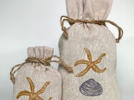 Reusable gift bags - Starfish and shells collection Discount