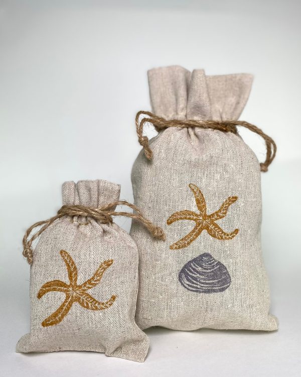 Reusable gift bags - Starfish and shells collection Discount