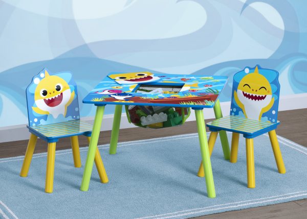 Baby Shark Kids Table and Chair Set With Storage Cheap