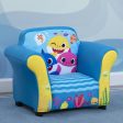 Baby Shark Upholstered Chair with Sculpted Plastic Frame For Sale