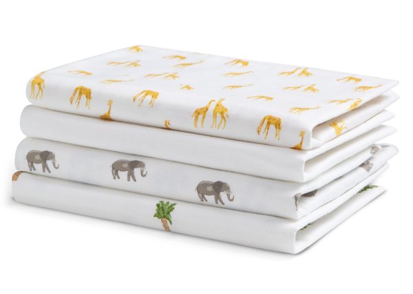 100% Cotton Flannel Baby Receiving Blankets - 4 Pack For Cheap