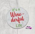 Wine Christmas Coaster Set of 4 machine embroidery designs DIGITAL DOWNLOAD Fashion