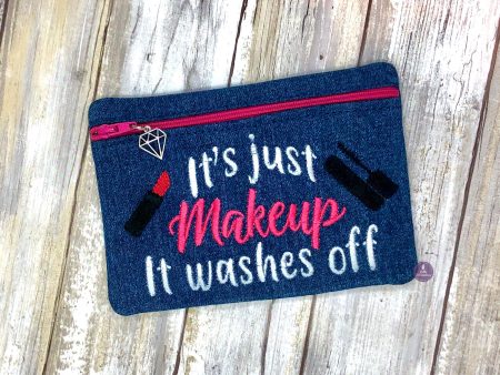 It s just makeup ITH Bag 4 sizes available machine embroidery design DIGITAL DOWNLOAD Supply