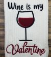 Wine is my Valentine applique machine embroidery design (4 sizes included) DIGITAL DOWNLOAD Supply