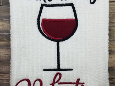 Wine is my Valentine applique machine embroidery design (4 sizes included) DIGITAL DOWNLOAD Supply