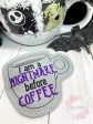 Nightmare before Coffee Coaster machine embroidery design DIGITAL DOWNLOAD Online Hot Sale