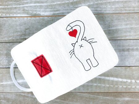 Cat Butt Notebook cover (2 sizes available) machine embroidery design DIGITAL DOWNLOAD For Discount