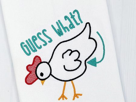 Chicken Butt Machine Embroidery Design (5 sizes and 2 versions included) DIGITAL DOWNLOAD Hot on Sale