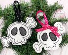 Skull bookmark bag tag ornament 4x4 machine embroidery design DIGITAL DOWNLOAD Online