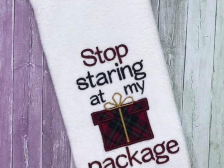 Stop Staring at my package 5 sizes included machine embroidery design DIGITAL DOWNLOAD For Sale