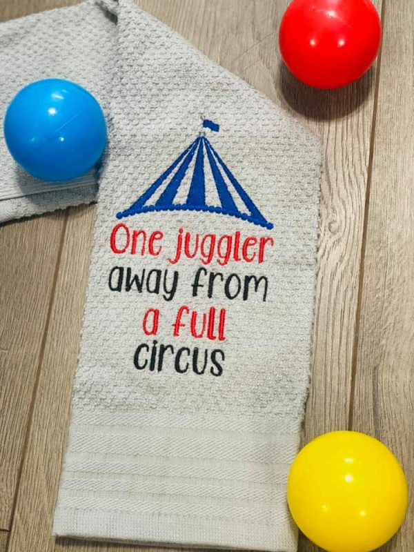 One Juggler away from a full circus machine embroidery design (5 sizes included) DIGITAL DOWNLOAD Cheap