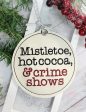 Holiday True Crime Ornament (set of 4 designs) machine embroidery design DIGITAL DOWNLOAD Discount