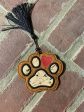 Paw Applique Set (includes coaster & bookmark bag tag ornament designs) machine embroidery design DIGITAL DOWNLOAD Online