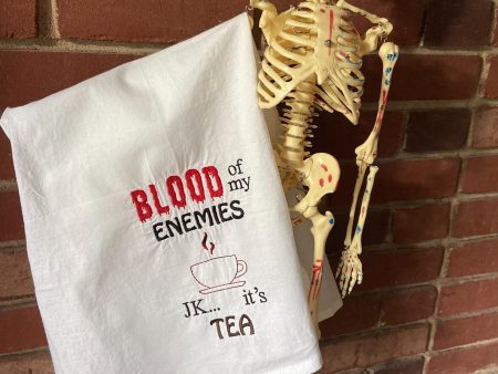 Blood of my enemies TEA version Machine Embroidery Design 4 sizes included DIGITAL DOWNLOAD Online Sale