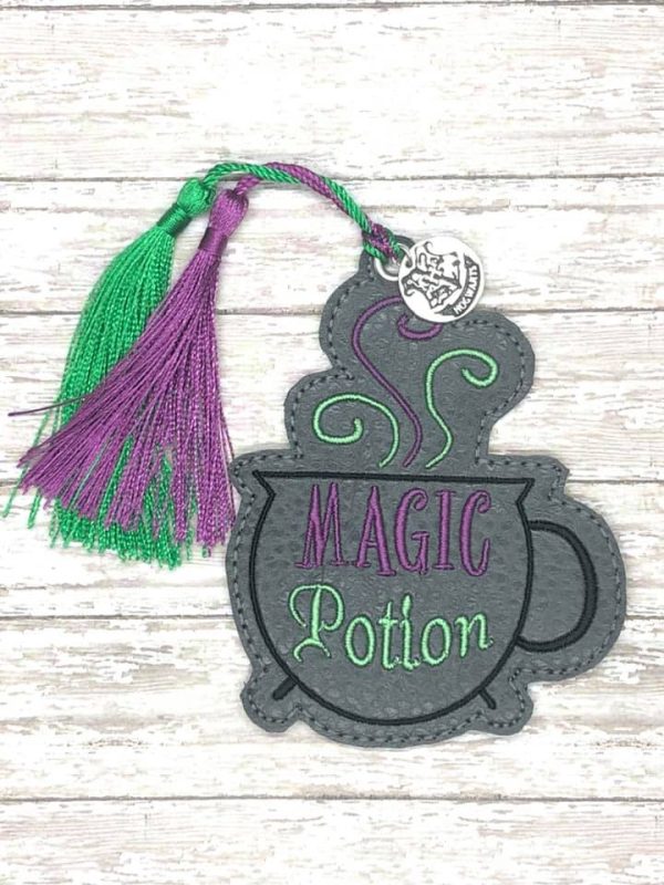 Magic Potion Bookmark bag tag ornament 4x4 machine embroidery design DIGITAL DOWNLOAD Discount