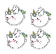 Fat Unicorn Feltie (single & multi included) machine embroidery design DIGITAL DOWNLOAD Online now