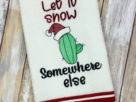 Let it snow Cactus machine embroidery design 5 sizes included DIGITAL DOWNLOAD Fashion