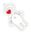 Cat butt heart bookmark bag tag ornament machine embroidery design DIGITAL DOWNLOAD Sale