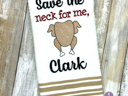 Save the Neck for me Clark Machine Embroidery Design 5 sizes included DIGITAL DOWNLOAD Sale