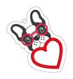 Doggie heart applique bookmark bag tag ornament machine embroidery design DIGITAL DOWNLOAD Cheap