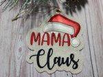 Mama & Papa Claus Applique Ornaments 4x4 machine embroidery design DIGITAL DOWNLOAD Fashion