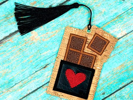 Chocolate applique bookmark bag tag ornament machine embroidery design DIGITAL DOWNLOAD Online Sale