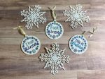 Winter Ornament set of 3 designs machine embroidery design DIGITAL DOWNLOAD Online Sale