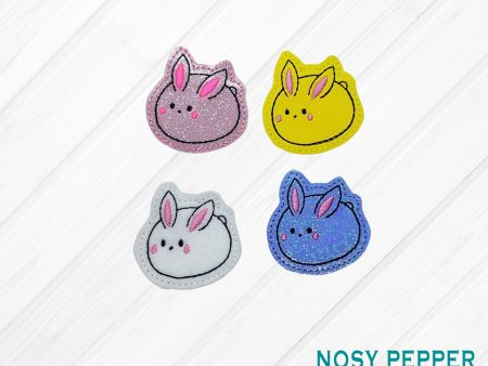 Squishy Bunny Feltie (Single & Multi file included) machine embroidery design DIGITAL DOWNLOAD on Sale