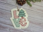 LOVE Christmas Ornament 4x4 machine embroidery design DIGITAL DOWNLOAD Sale