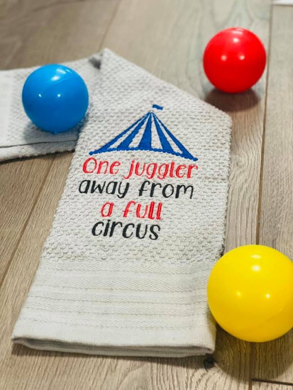 One Juggler away from a full circus machine embroidery design (5 sizes included) DIGITAL DOWNLOAD Cheap