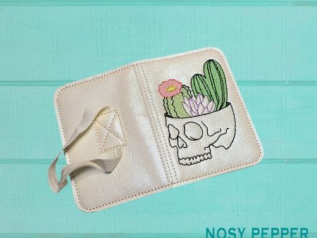 Cactus Skull Sketchy Notebook Cover (2 sizes available) machine embroidery design DIGITAL DOWNLOAD Supply