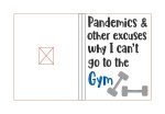 Pandemics & other excuses notebook cover (2 sizes available) machine embroidery design DIGITAL DOWNLOAD Online now