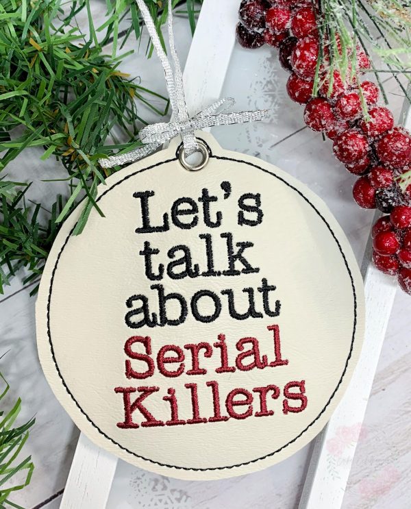 Holiday True Crime Ornament (set of 4 designs) machine embroidery design DIGITAL DOWNLOAD Discount