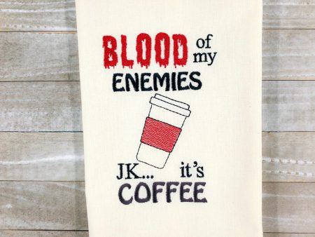 Blood of my enemies Machine Embroidery Design 4 sizes included DIGITAL DOWNLOAD on Sale