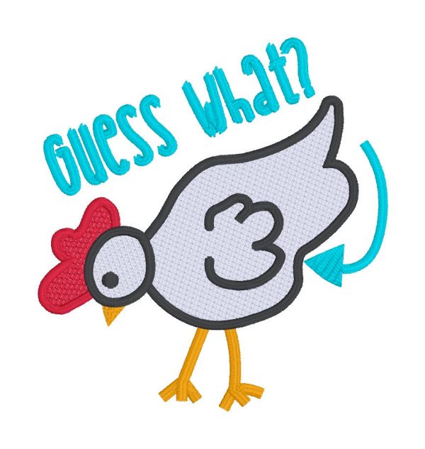 Chicken Butt Machine Embroidery Design (5 sizes and 2 versions included) DIGITAL DOWNLOAD Hot on Sale