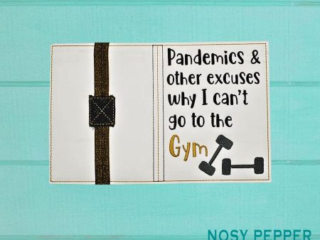 Pandemics & other excuses notebook cover (2 sizes available) machine embroidery design DIGITAL DOWNLOAD Online now