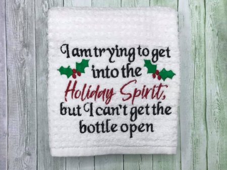 Holiday Spirit machine embroidery design 4 sizes included DIGITAL DOWNLOAD Discount