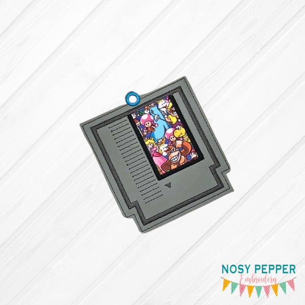 Game Cartridge Applique Bookmark bag tag ornament machine embroidery design DIGITAL DOWNLOAD For Sale