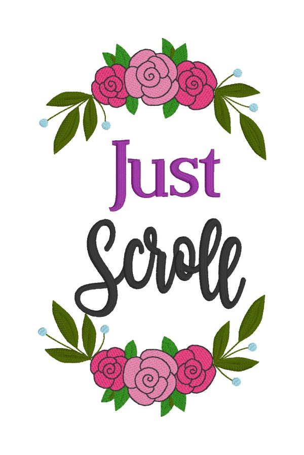 Just Scroll embroidery design (4 sizes included) machine embroidery design DIGITAL DOWNLOAD on Sale