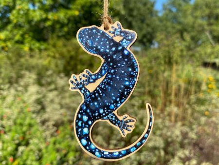 Blue-Spotted Salamander Wood Print Ornament Online Hot Sale