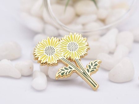 Sunny Sunflower Enamel Pin Online Sale