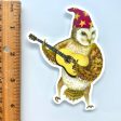 Guitar Owl Vinyl Sticker For Cheap