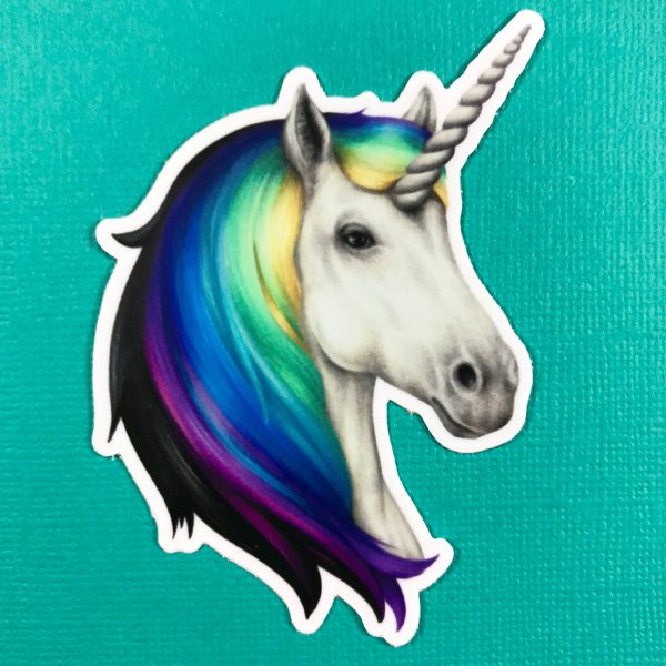 White Unicorn Sticker Online Sale